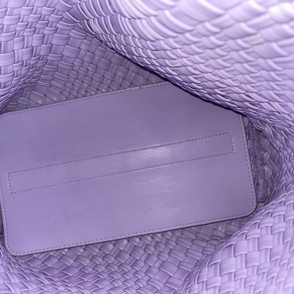 Mini Woven Faux Leather Tote - Picture 4 of 9